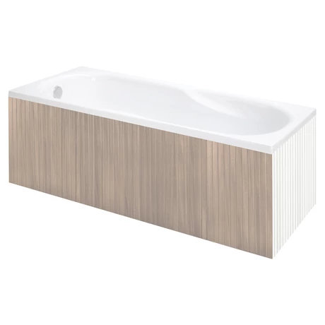 M-Acryl Everwood oldallap egyenes kádakhoz Skandináv fehér